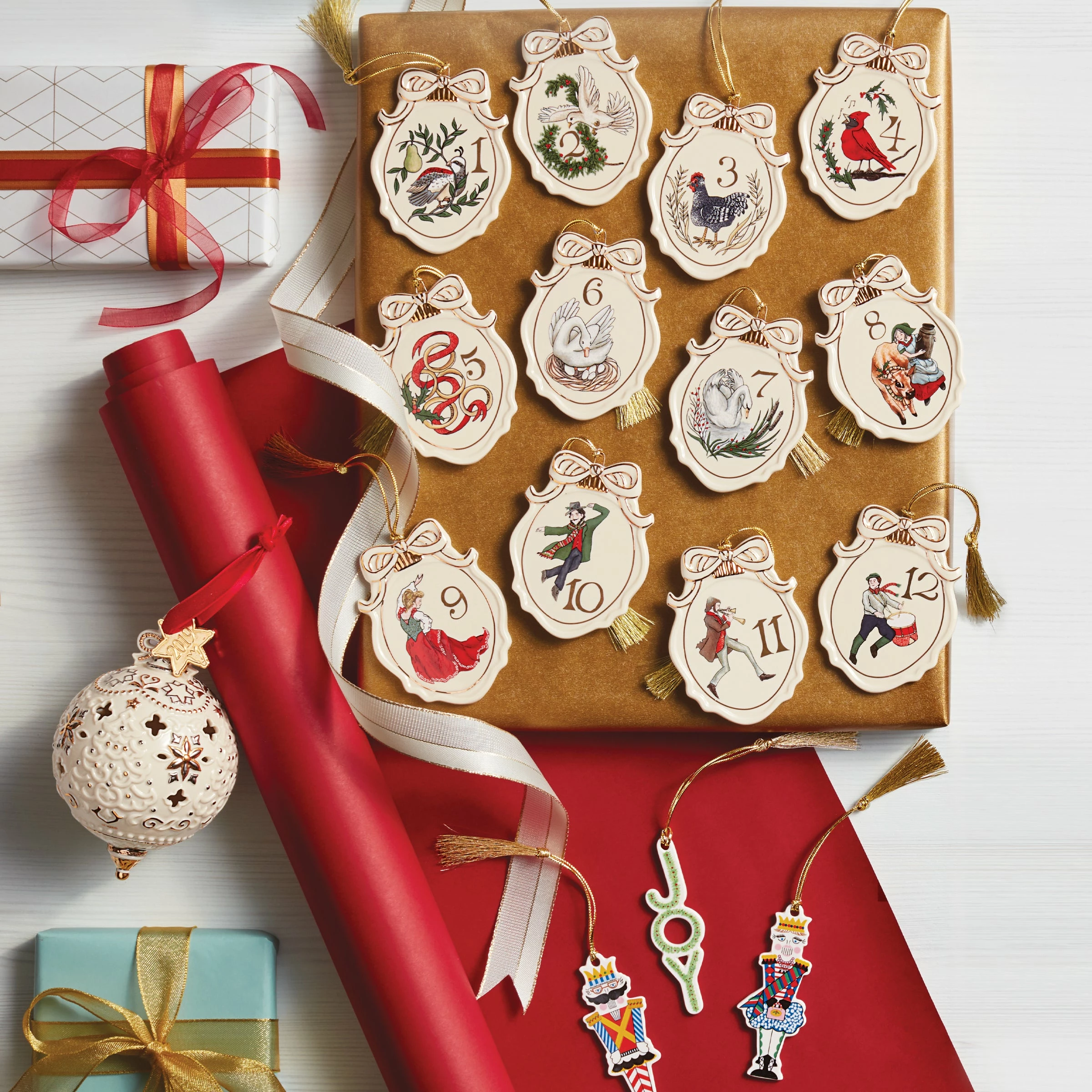 Lenox Twelve Days Of Christmas 12-piece Ornament Set Ornament Trees