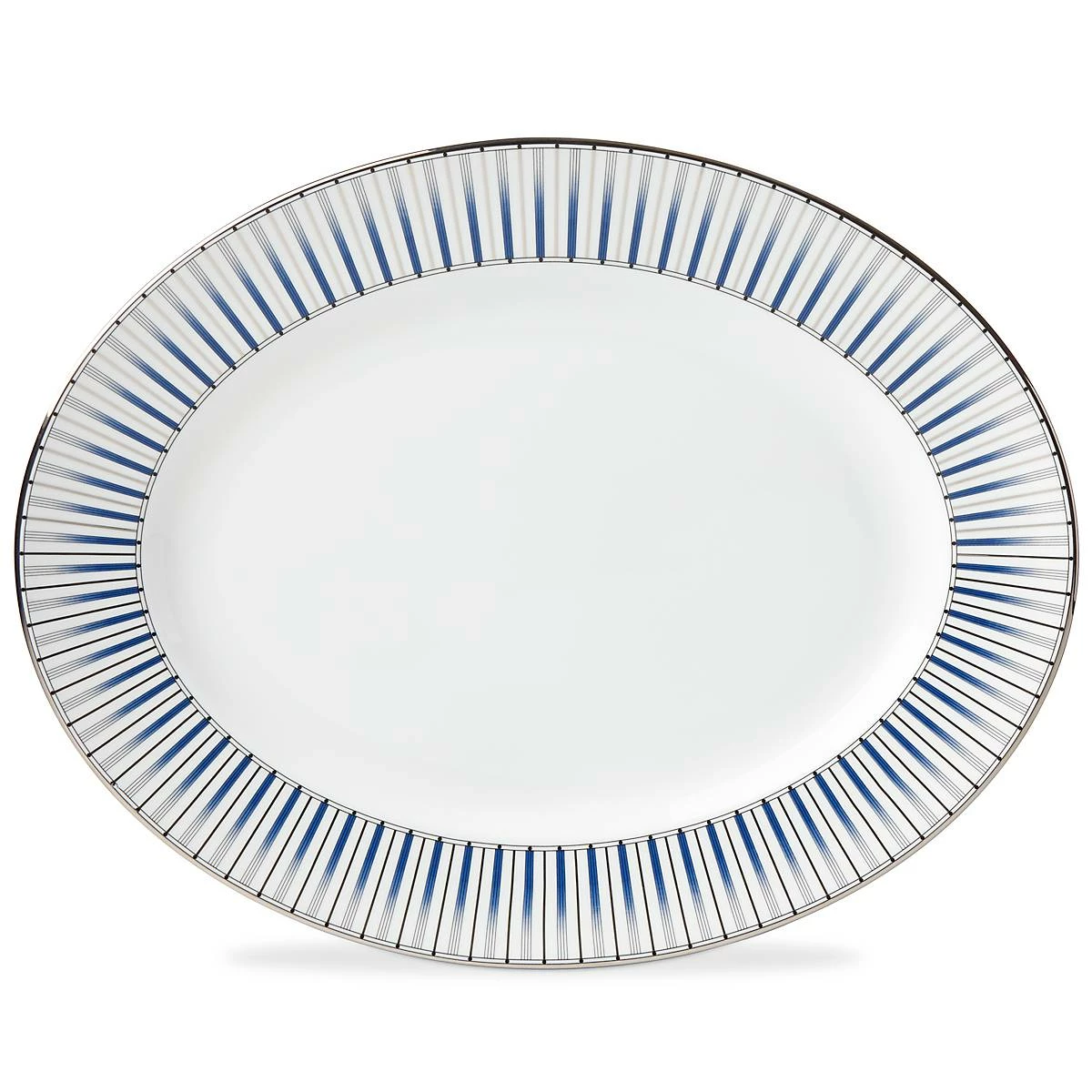 Lenox Geodesia Blue™ 13" Oval Serving Platter Dinnerware