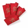 Lenox Holiday Nouveau Red 4-Piece Cloth Napkin Set Table Linens