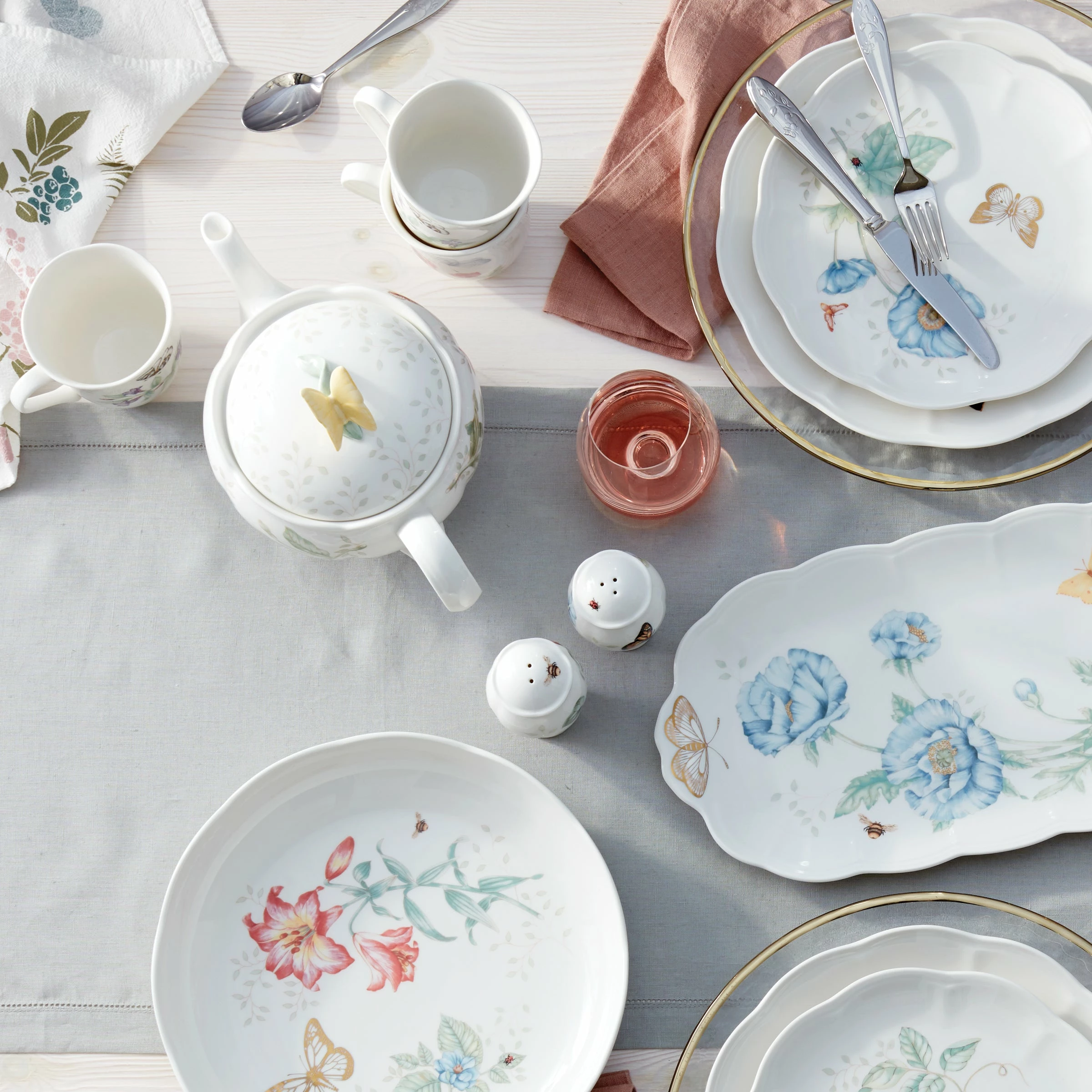 Lenox Butterfly Meadow Turquoise 4-piece Mug Set