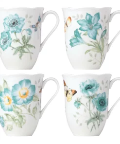 Lenox Butterfly Meadow Turquoise 4-piece Mug Set