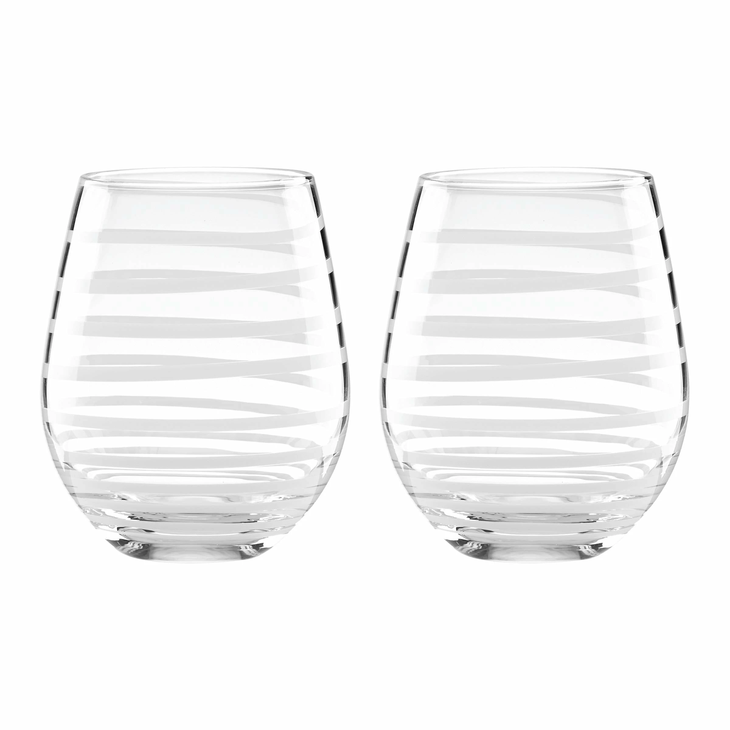 Kate Spade Charlotte Street 2-Piece Stemless Wine Glass Set