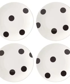 Kate Spade Dinnerware Deco Dot™ 4-piece Tidbit Plate Set