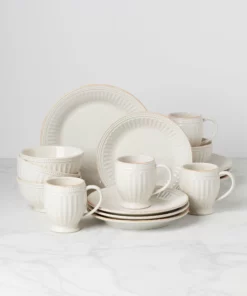 Lenox French Perle Groove 16-Piece Dinnerware Set