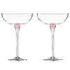 Kate Spade Drinkware Rosy Glow™ 2-piece Champagne Saucer Set