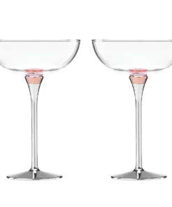 Kate Spade Drinkware Rosy Glow™ 2-piece Champagne Saucer Set