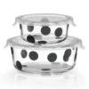 Kate Spade Kitchen Deco Dot™ 2-piece Round Food Storage Set