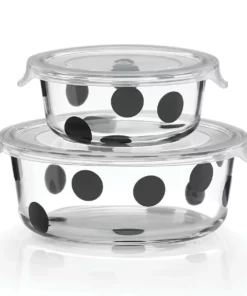 Kate Spade Kitchen Deco Dot™ 2-piece Round Food Storage Set