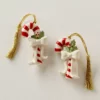 Lenox Forever Friends Candy Cane 2-Piece Ornament Set Personalized Ornaments