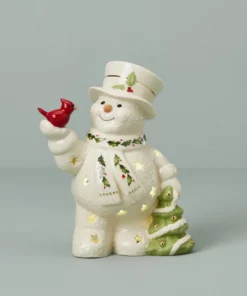 Lenox Happy Holly Days Light-Up Figurine Décor