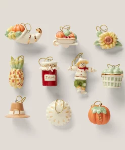 Lenox Autumn Favorites 10-Piece Ornament Set