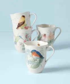 Lenox Dinnerware Butterfly Meadow Flutter 4-Piece Mug Set