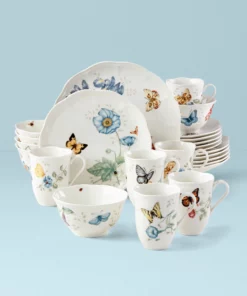 Lenox Butterfly Meadow Monarch 24-Piece Dinnerware Set