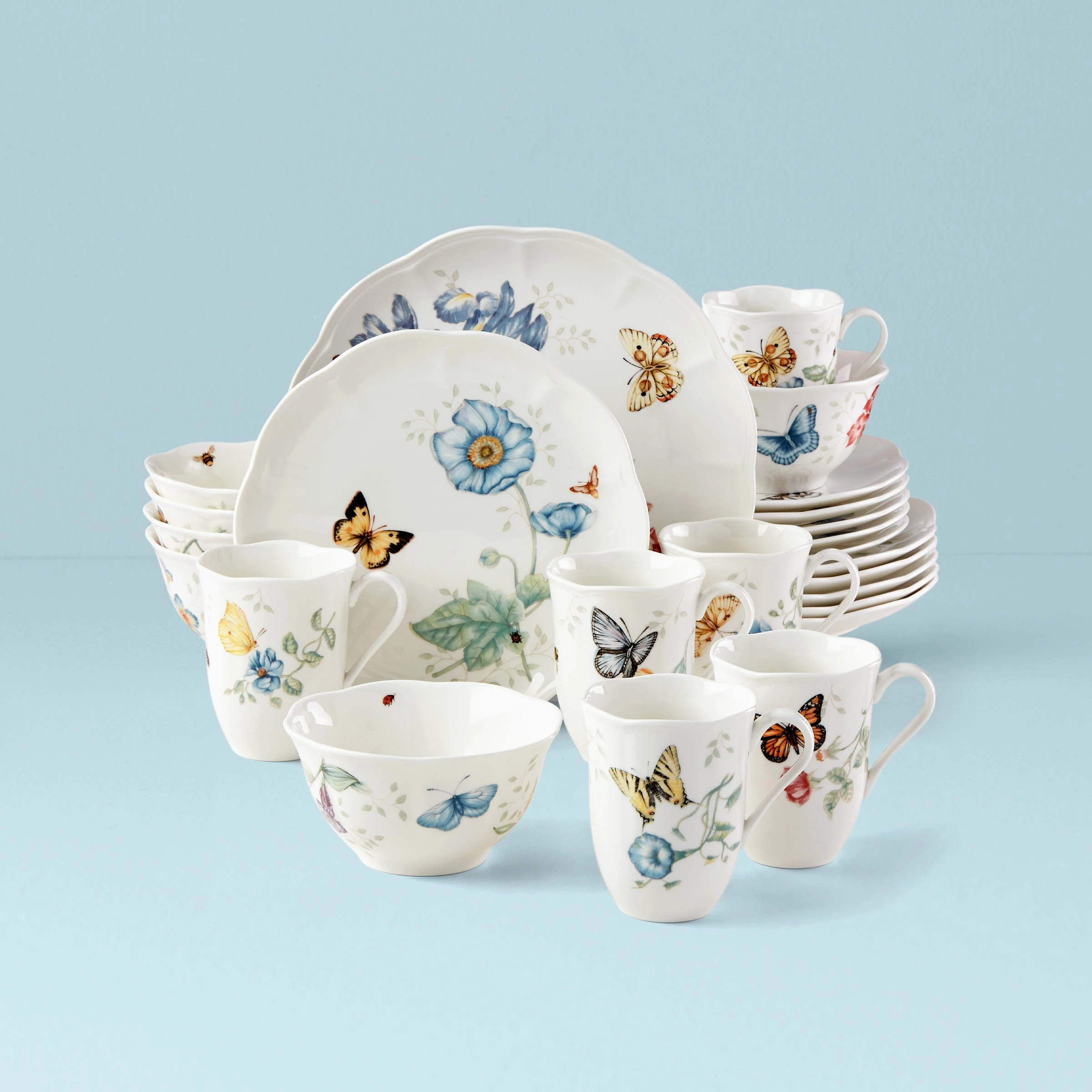 Lenox Butterfly Meadow Monarch 24-Piece Dinnerware Set