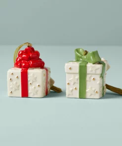 Lenox Forever Friends Presents 2 Piece Ornament Set Personalized Ornaments