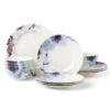 Lenox Indigo Watercolor Floral 12-Piece Dinnerware Set