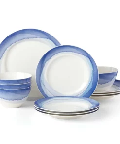 Lenox Dinnerware Indigo Watercolor Stripe™ 12-piece Set