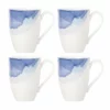Lenox Indigo Watercolor Stripe™ 4-piece Mug Set Dinnerware