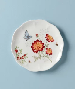 Lenox Dinnerware Butterfly Meadow Red Salad Plate