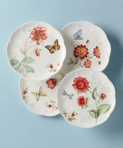 Lenox Dinnerware Butterfly Meadow Red Salad Plate