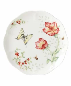 Lenox Dinnerware Butterfly Meadow Red Salad Plate