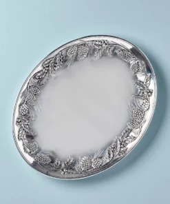 Lenox Holiday™ Metal Pinecone & Holly Platter Dinnerware