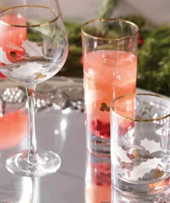 Lenox Holiday Gold 4-Piece Double Old Fashioned Set Drinkware