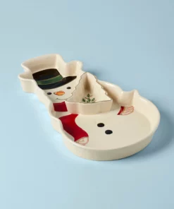 Lenox Dinnerware Holiday Entertaining Snowman Chip & Dip