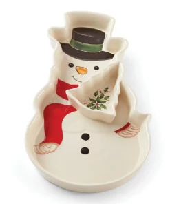 Lenox Dinnerware Holiday Entertaining Snowman Chip & Dip