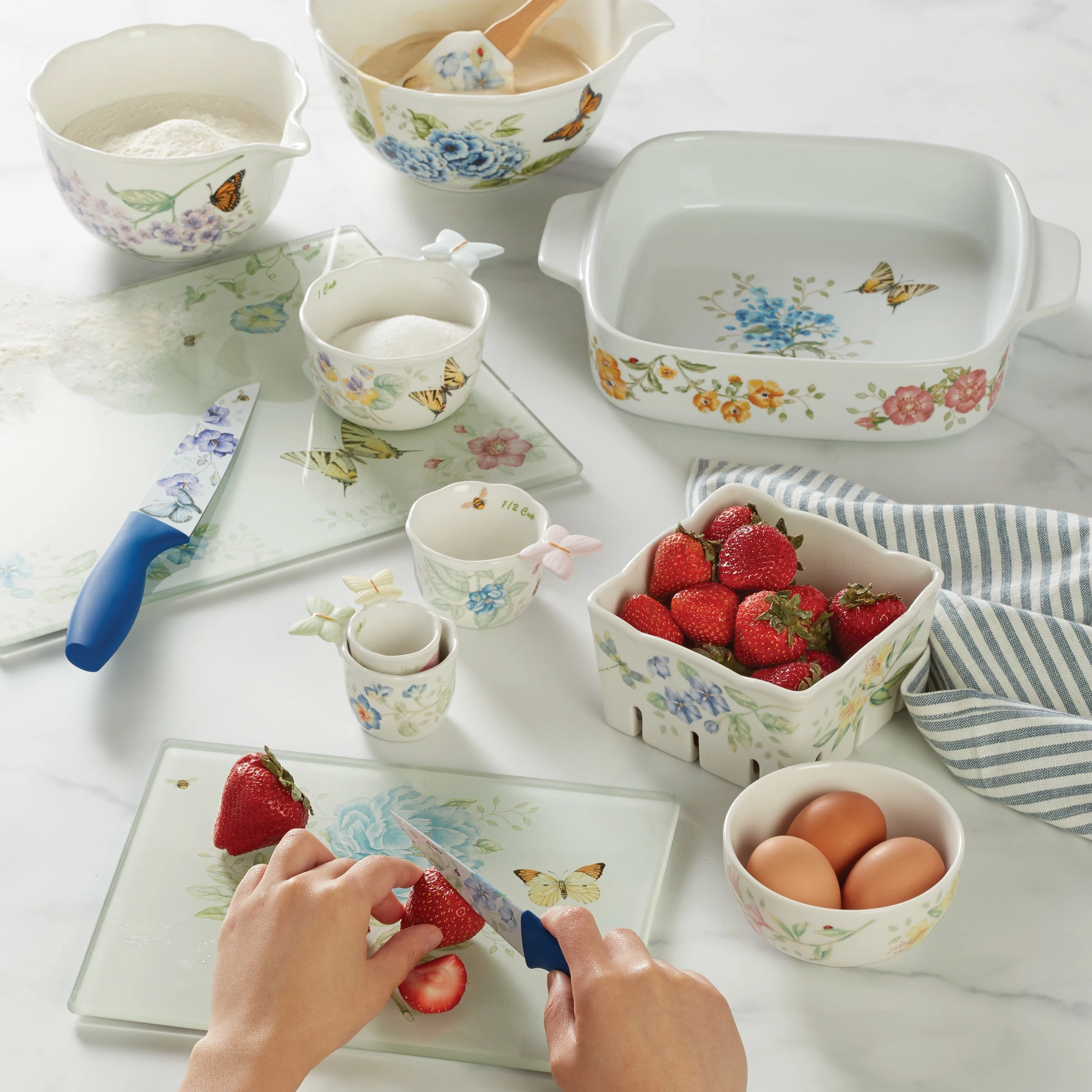 Lenox Dinnerware Butterfly Meadow® 2-piece Nesting Bowl Set