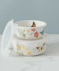 Lenox Butterfly Meadow Large Round Food Container