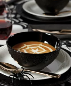 Lenox Chelse Muse Fleur Matte Black 4-Piece Bowl Set