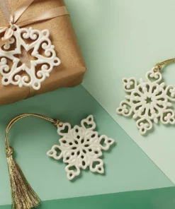 Lenox For The Family Mini Snowflake 3-Piece Ornament Set