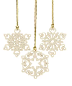 Lenox For The Family Mini Snowflake 3-Piece Ornament Set