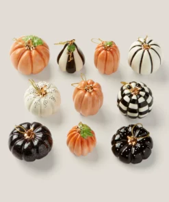 Lenox Mini Pumpkin 10 Piece Ornament Set