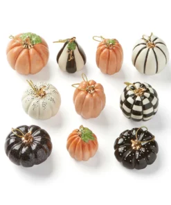 Lenox Mini Pumpkin 10 Piece Ornament Set