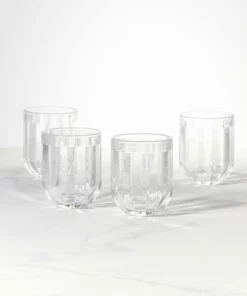 Kate Spade Drinkware Park Circle 4-piece Double Old Fashioned Set