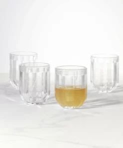 Kate Spade Drinkware Park Circle 4-piece Double Old Fashioned Set
