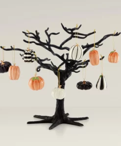 Lenox Mini Pumpkin 10-Piece Ornament & Tree Set