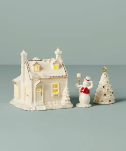 Lenox Mistletoe Park Light-Up 3-Piece Starter Set Home Décor