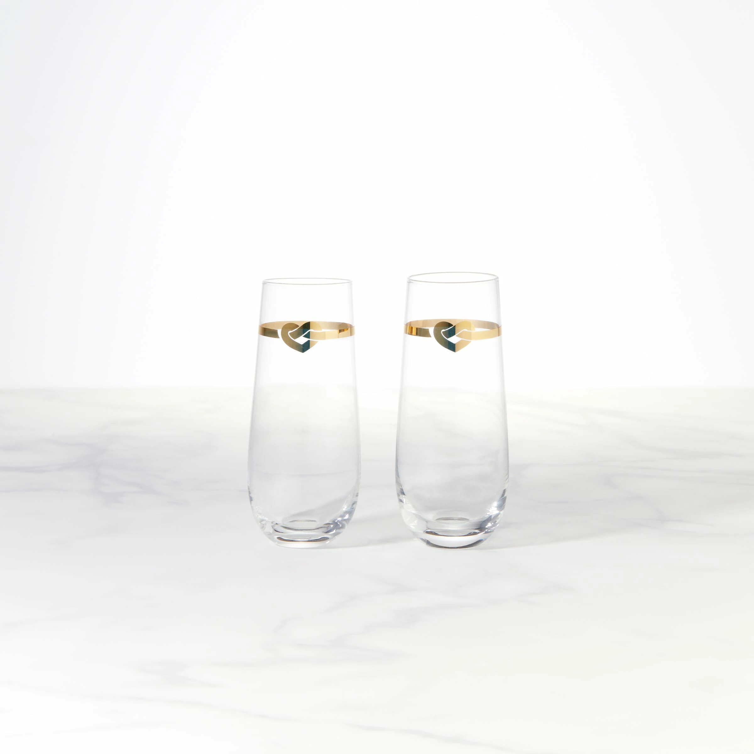 Kate Spade With Love 2-Piece Stemless Toasting Flutes