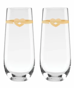 Kate Spade With Love 2-Piece Stemless Toasting Flutes