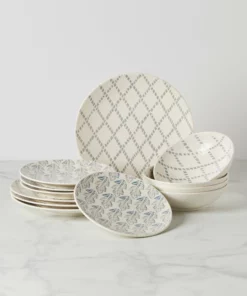 Lenox Dinnerware Textured Neutrals 12-piece Set