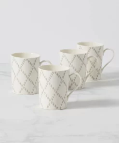 Lenox Textured Neutrals 4-piece Mug Set Dinnerware