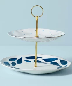 Lenox Dinnerware Blue Bay 2-Tiered Server