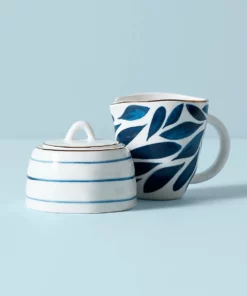 Lenox Blue Bay 2-piece Creamer & Sugar Bowl Set Dinnerware