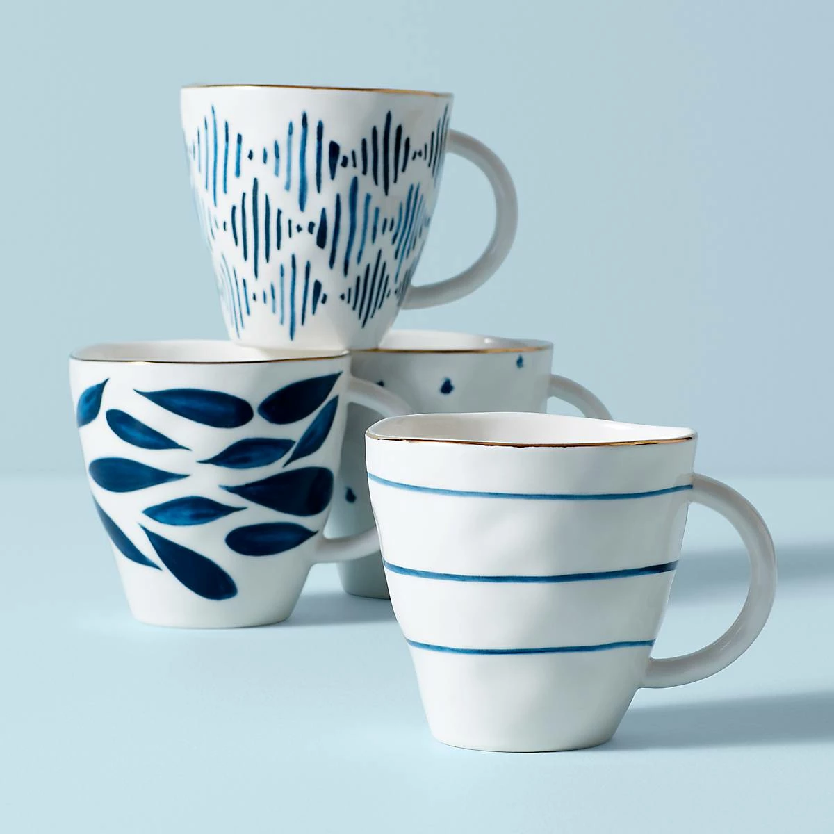 Lenox Dinnerware Blue Bay 4-Piece Dessert Mug Set