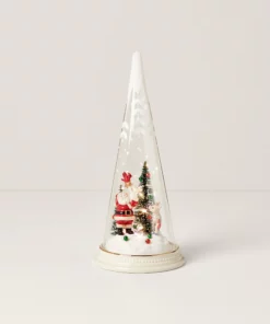 Lenox Merry & Magic Light-Up Santa & Friends Glass Cone Décor
