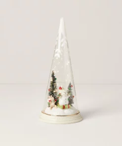 Lenox Décor Merry & Magic Light-Up Sledding Snowman Glass Cone