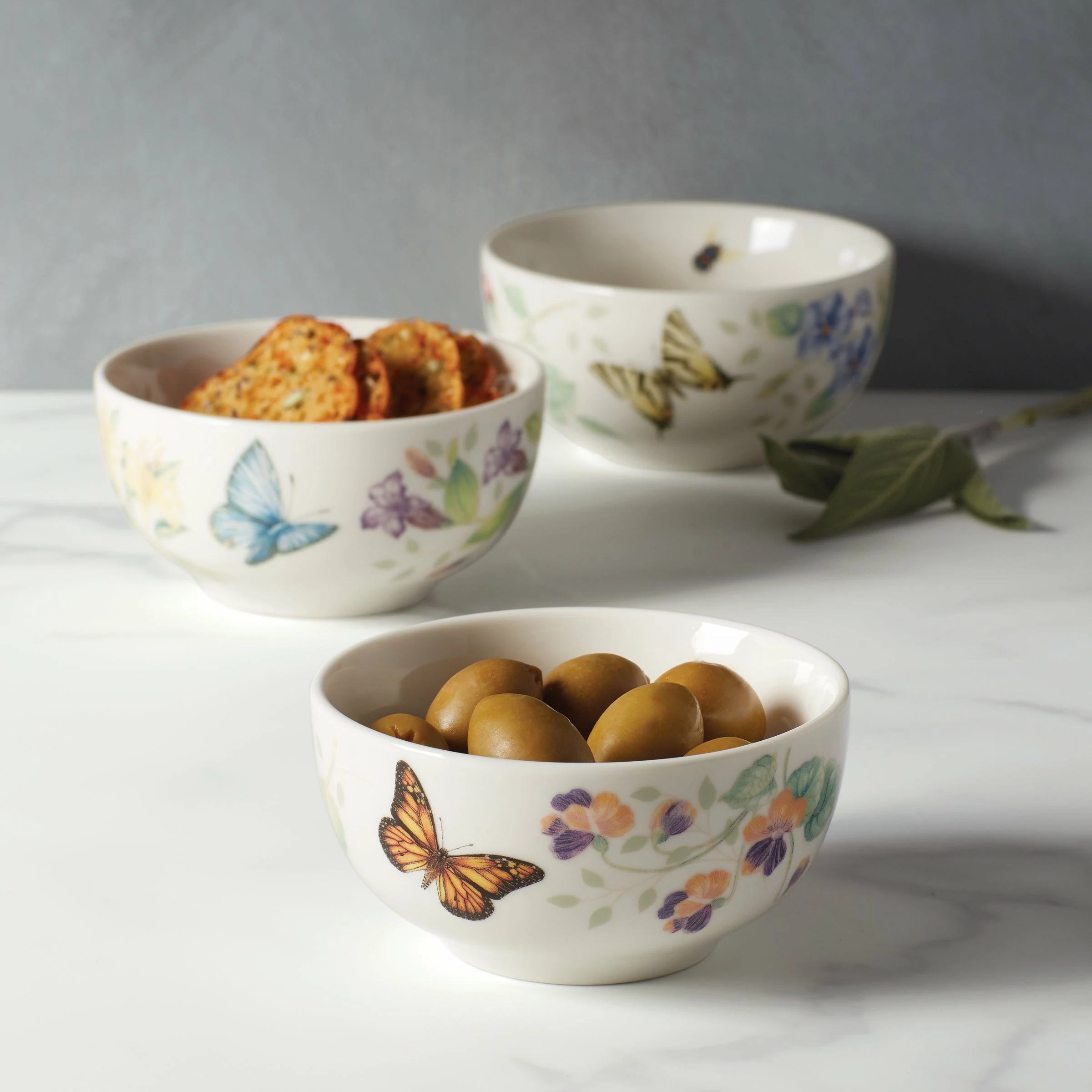 Lenox Dinnerware Butterfly Meadow Kitchen 3-Piece Mini Bowl Set